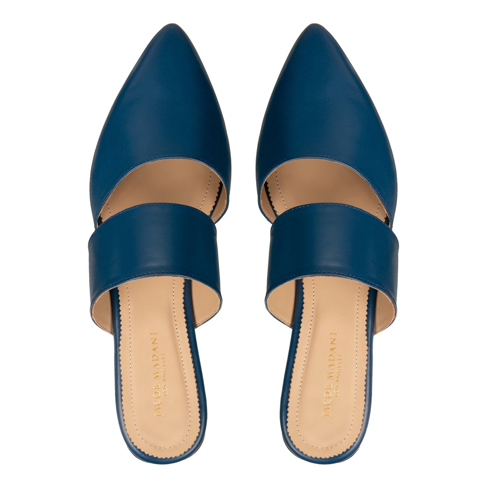 Pointy-toe Flats Mule in Calfskin
