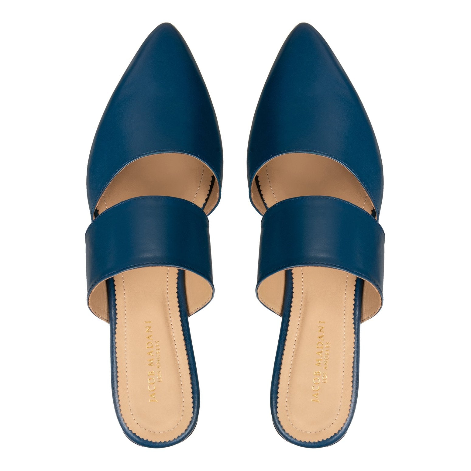 Pointy-toe Flats Mule in Calfskin