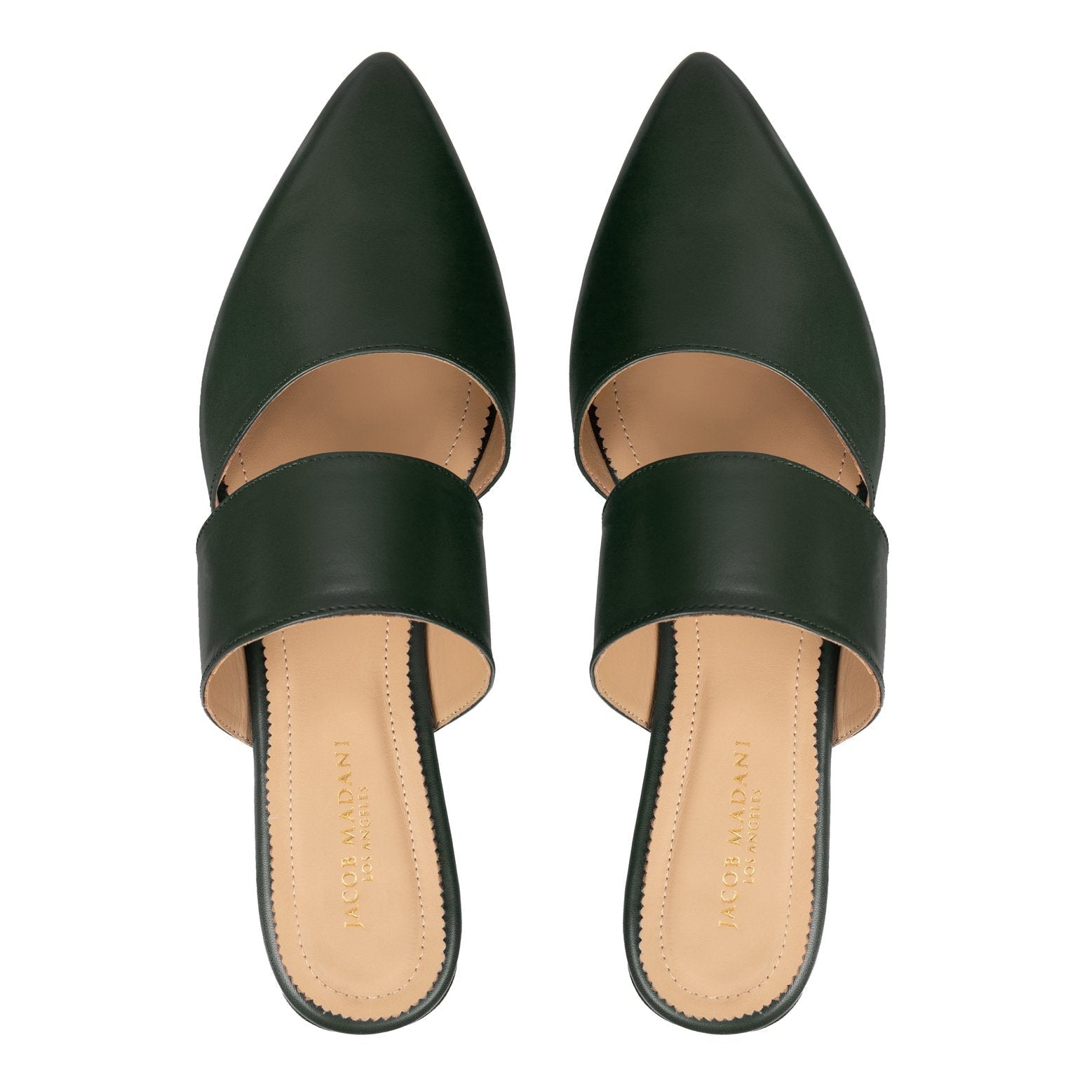 Pointy-toe Flats Mule in Calfskin
