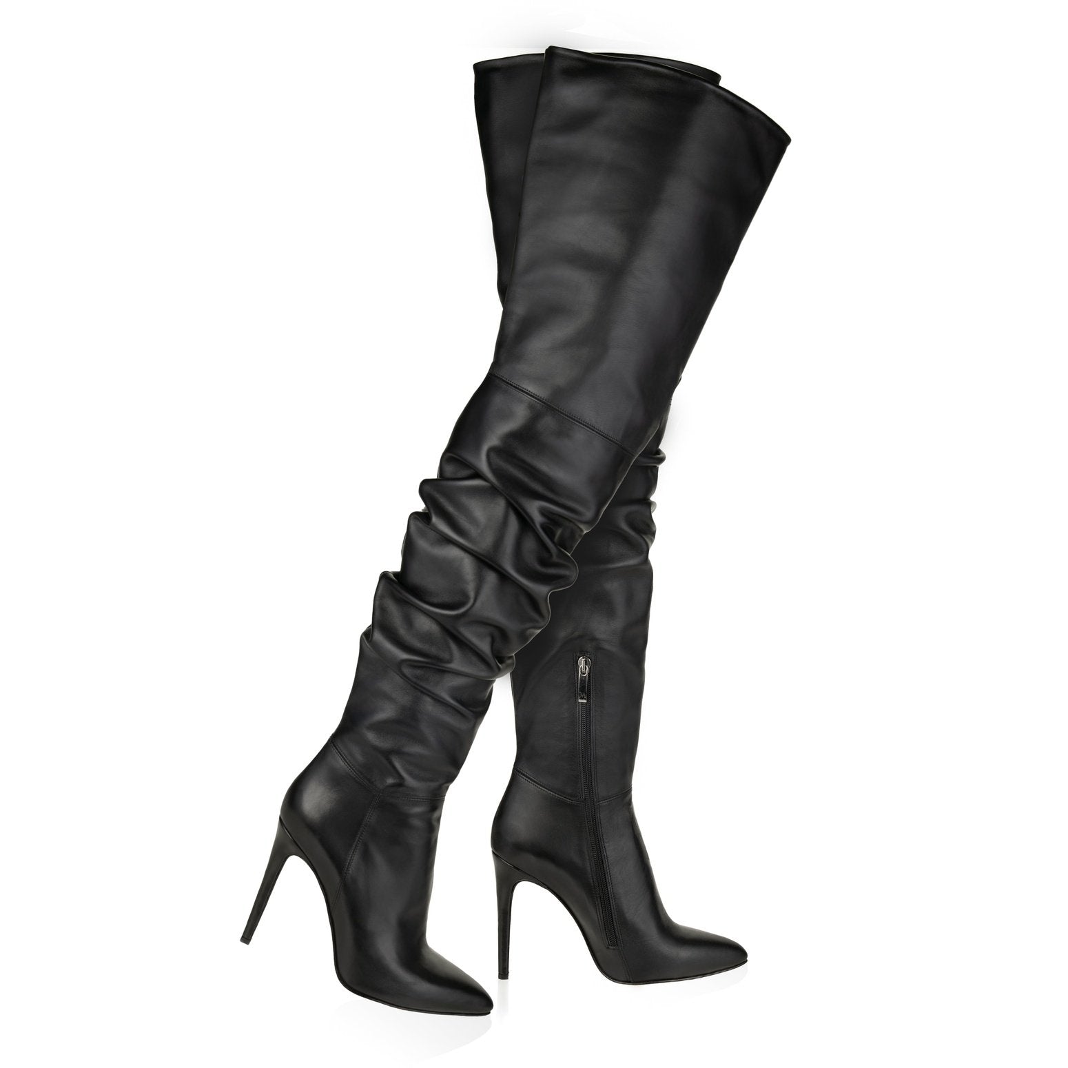 Pointed Over The Knee Slouchy Boots