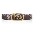 Women's JM Logo Hand-painted Python Belt 39 MM