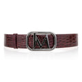 Women's JM Logo Genuine Crocodile Belt 39 MM