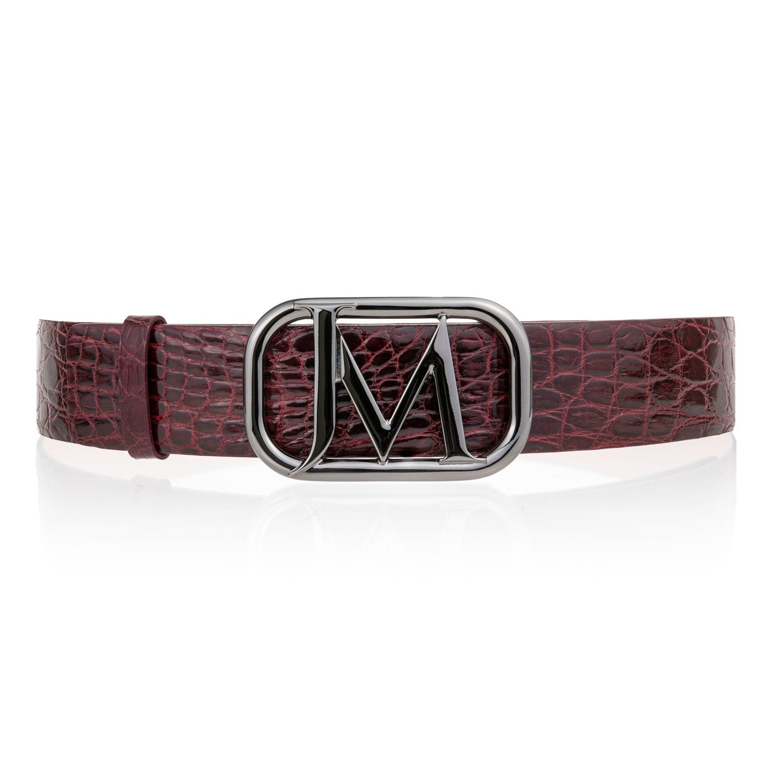 Women's JM Logo Genuine Crocodile Belt 39 MM