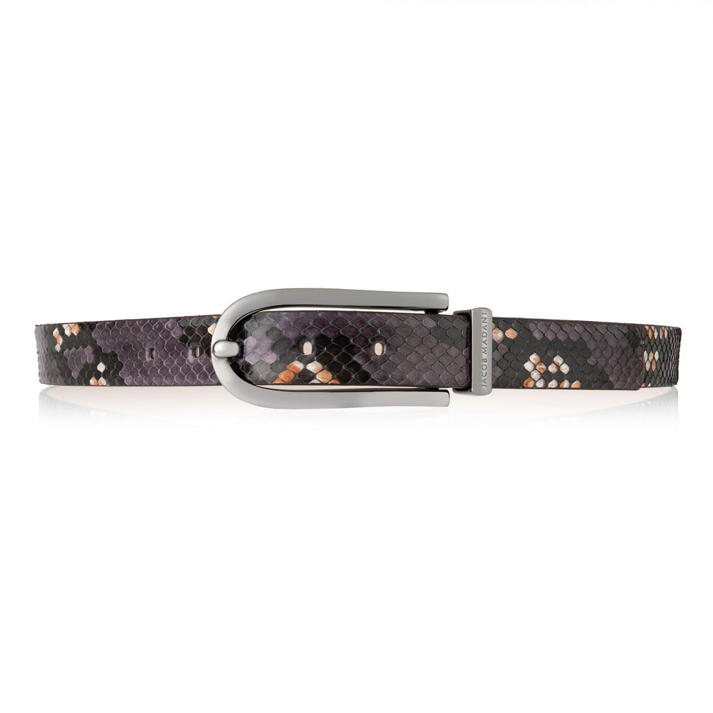 Women's Hand-Painted Python Belt 25 MM