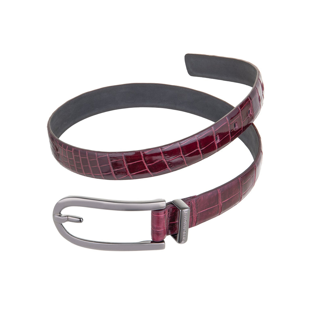 Women's Glazed Alligator Belt 25 MM