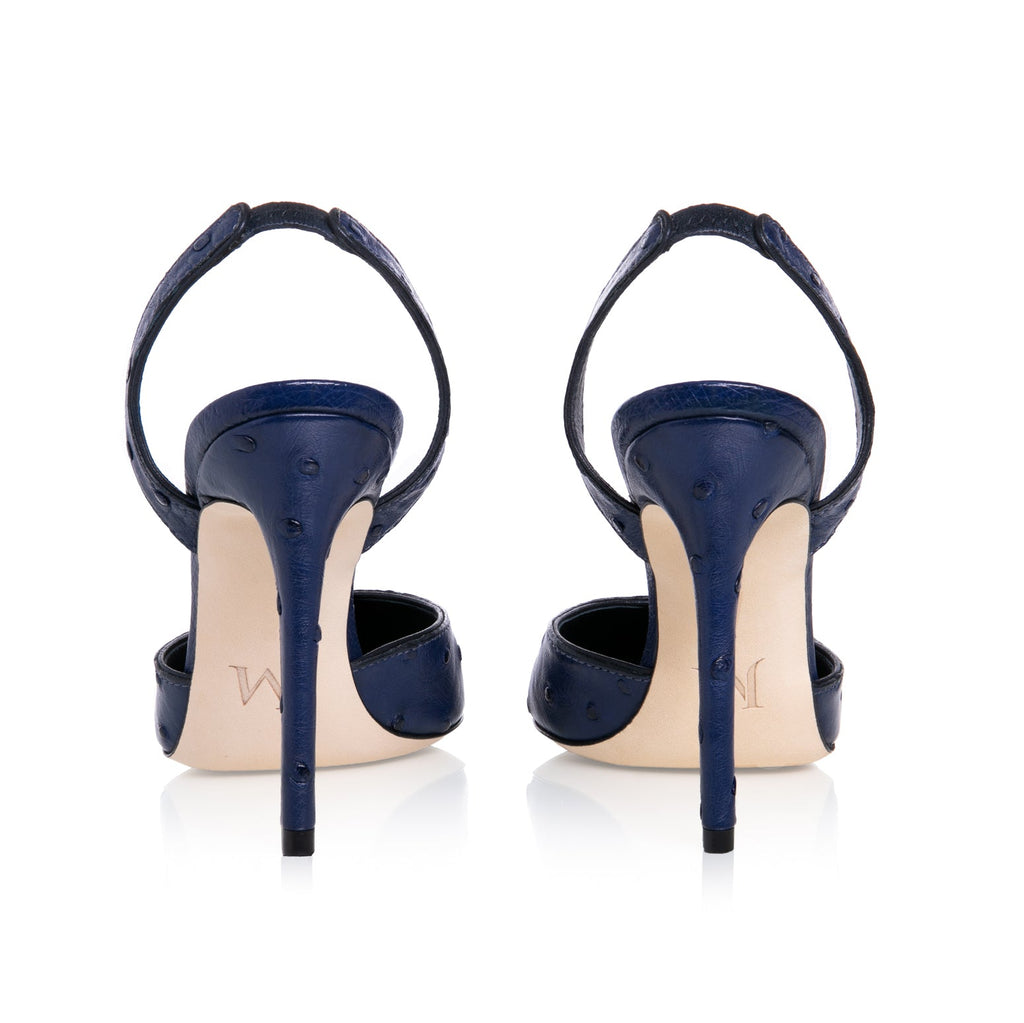 Genuine Ostrich Slingback Pumps