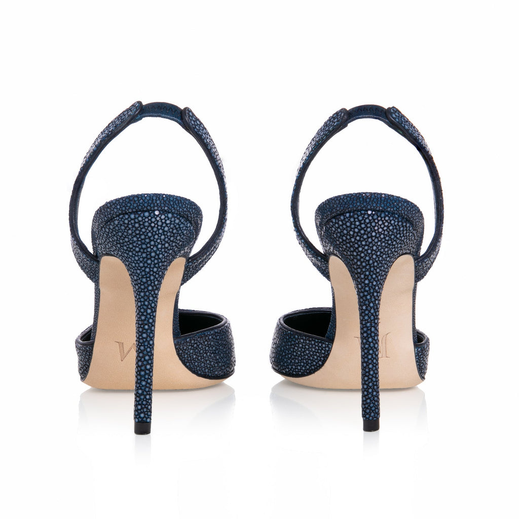 Stingray Slingback Pointy Toe Pumps